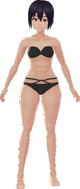 Tan Skin Muscles Body & Face VROID textures