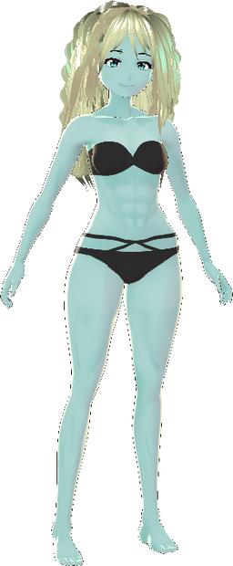 Light Blue Skin Muscles Body & Face VROID textures