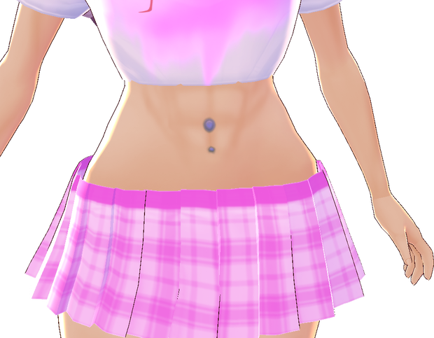 5 color BELLY rings VROID textures