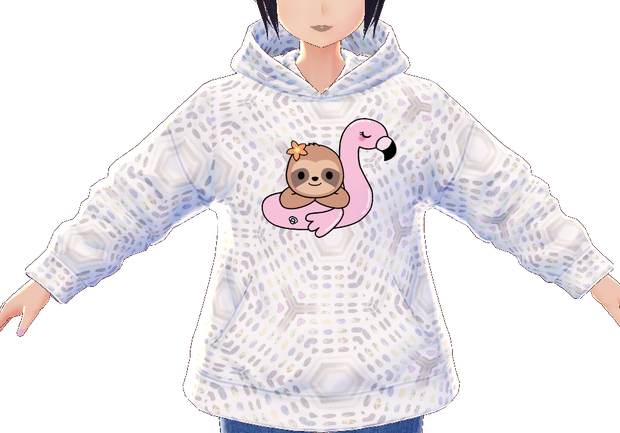 Kawaii Sloth Floating Flamingo 3 piece VROID textures
