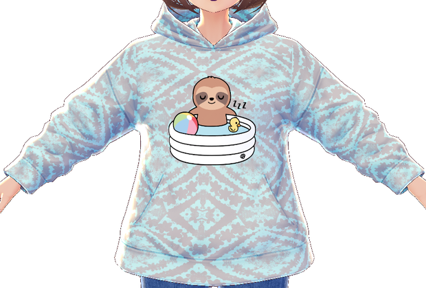 Kawaii Sloth in a Pool 3 piece VROID textures