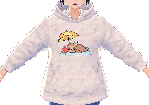 Kawaii Sleepy Beach Sloth VROID 3 piece textures