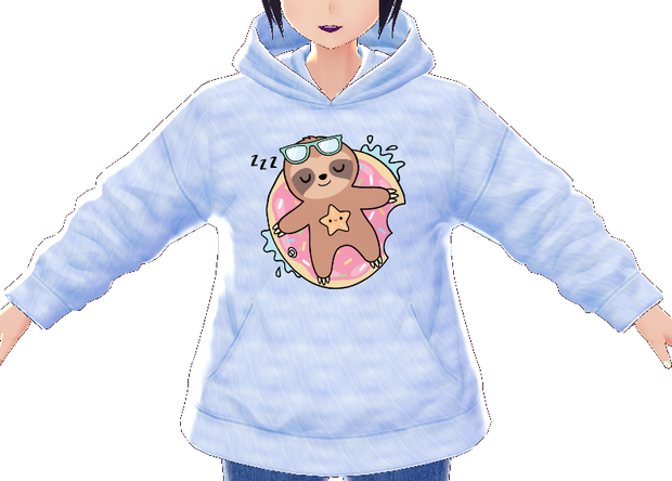 Kawaii Sloth Donut Float 3 piece VROID textures
