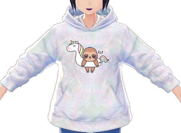 Kawaii Sleepy Sloth on Unicorn 3 piece VROID textures