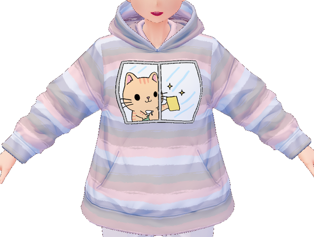 Kawaii Window Cleaner 3 piece VROID textures