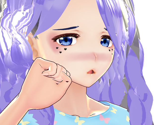 E-Girl Face Stamps & Blush Set VROID face textures
