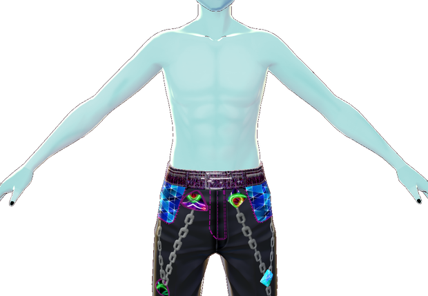 Light Blue MALE muscle body and face VROID textures