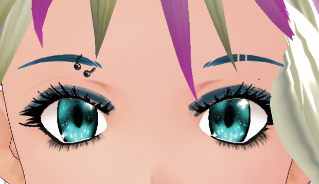 10 color Eyebrow Ring Set BLACK base VROID textures