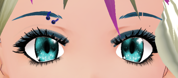 10 color Eyebrow Ring Set BLUE base VROID textures