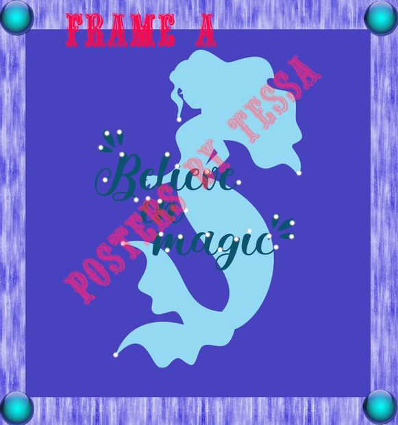 MERMAID POSTER designs for Unity/VRChat World/VTuber background