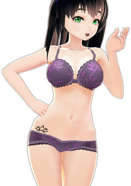 3 piece Style #1 STAR TATTOO multiple colors VROID BODY TEXTURE