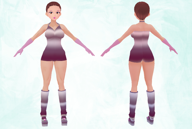 Pink Dancer 7 piece set VROID textures