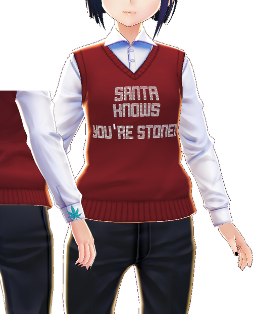Santa Knows Christmas/Ugly Sweater VROID texture
