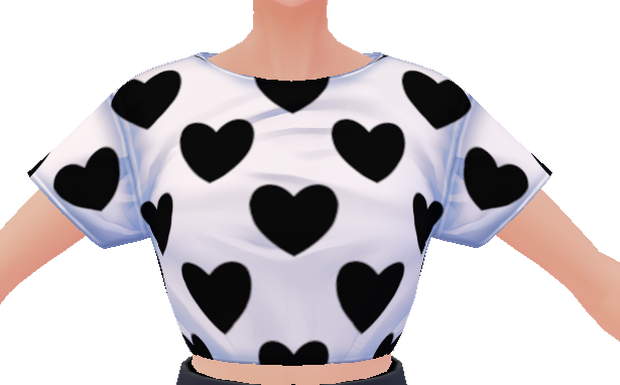 Black Hearts Pattern 3 piece VROID TEXTURES