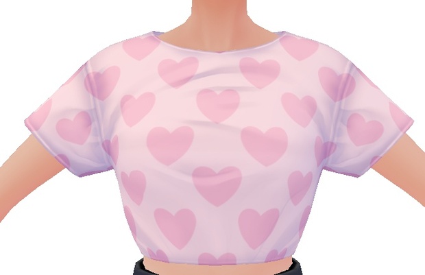 Hearts Pattern 5 Piece Vroid Textures Tessas Trendy Tees Booth 