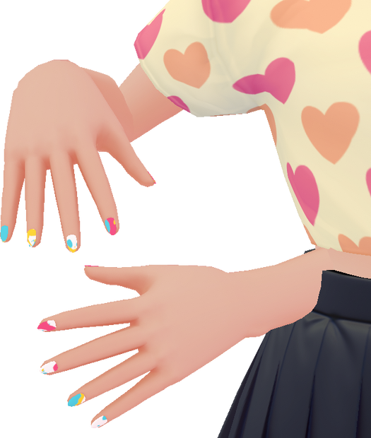 FREE splatter nails VROID TEXTURE