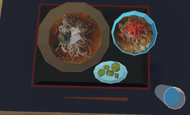 【3Dモデル】そば＆牛丼(Soba&Gyudon)