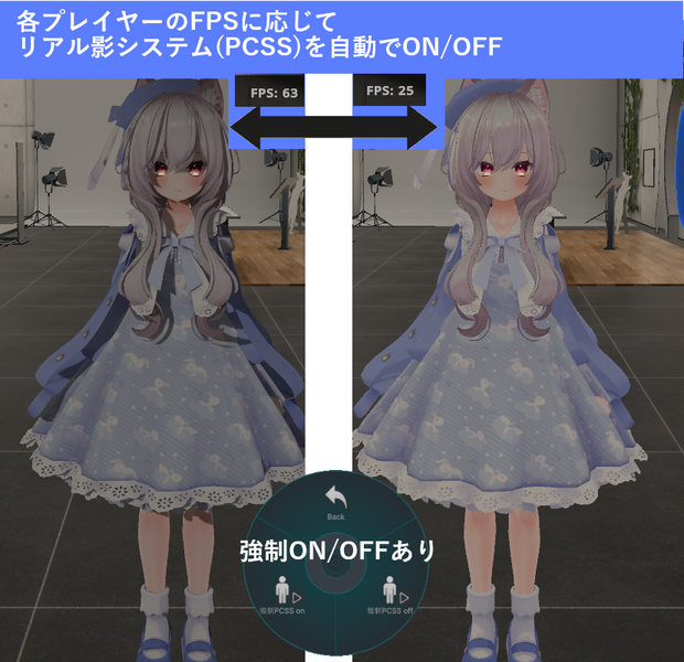 [free][vrchat][非破壞]PCSS Anto off｜低FPSなユーザー視点 自動PCSS切る