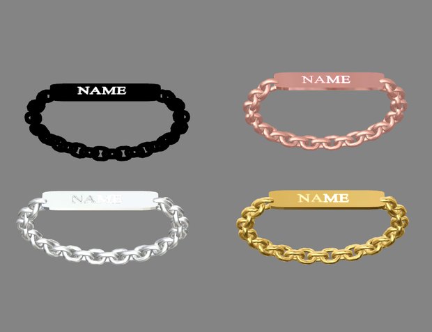 イニシャル(頭文字) チェーンブレスレット