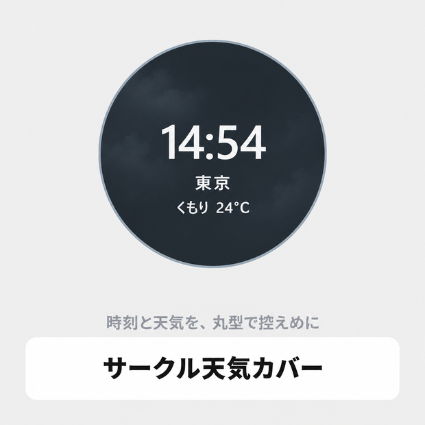 OBS用 丸型マップカバー｜時刻・天気・気温表示 / Circle Weather Cover for OBS
