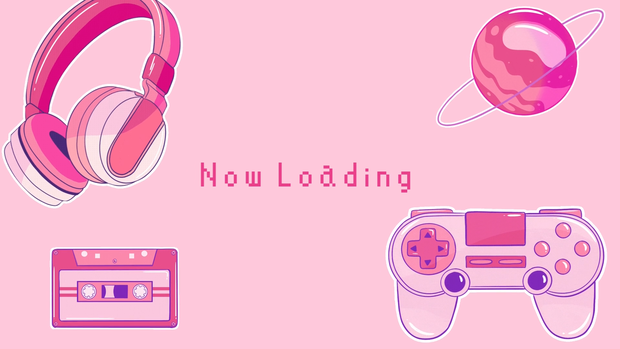 【動く待機画面】Vtuber ゲーム女子　ピンク　ループ可