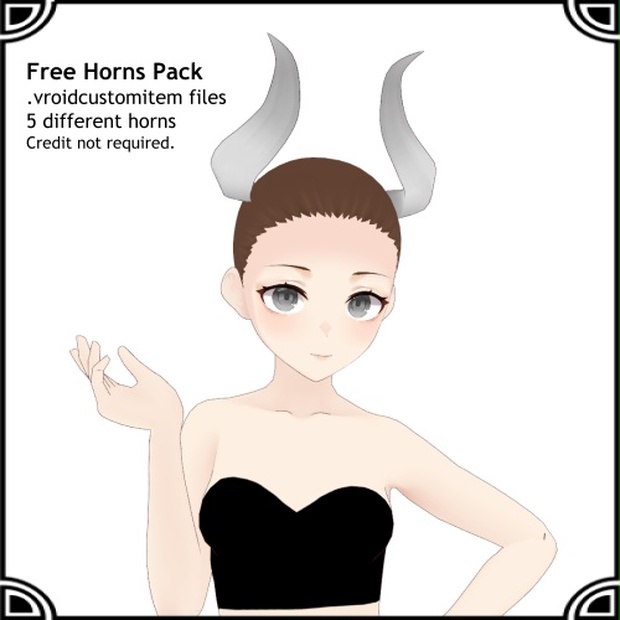 VRoid Free Horns Pack V2 Mugi's Corner! BOOTH