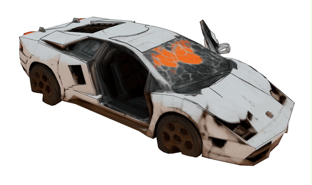wasted sports car