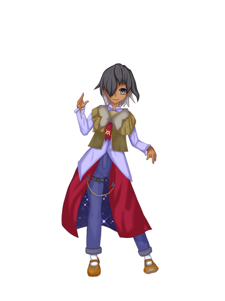 中性的褐色キャラクター立ち絵