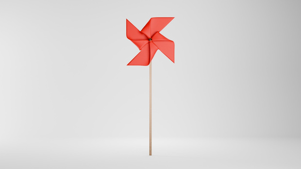【無料/投げ銭】3D素材　風車 pinwheel (Blender, Unreal Engine, Unity)
