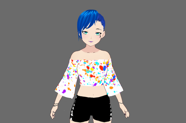 Paint Splatter Top Vroid