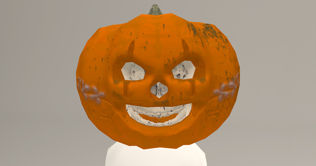 【オリジナル3Dモデル】Pumpkin&Skull【ハロウィン、異形頭】