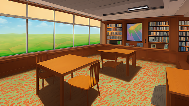背景素材セット※AI生成　-図書館-