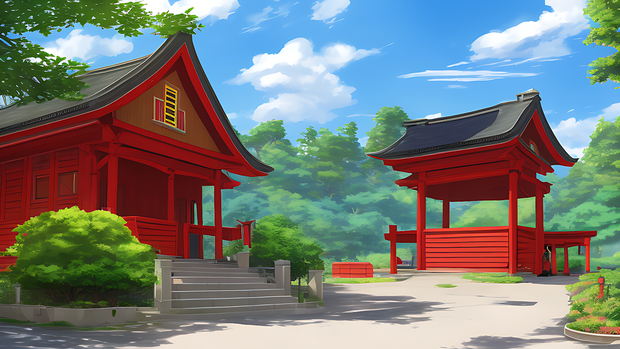 背景素材セット※AI生成　-神社・寺院-