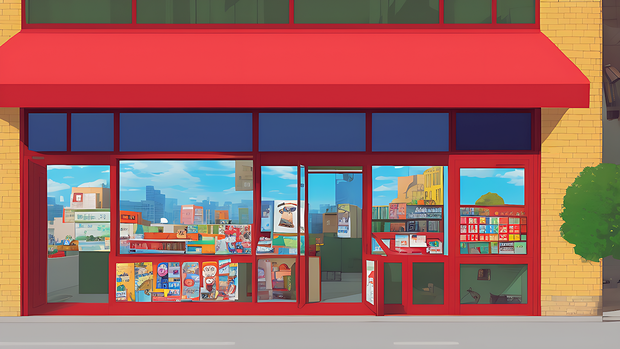 背景素材セット※AI生成　-店舗外景-