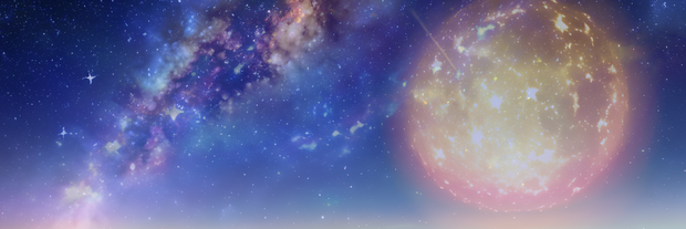 ヘッダー用素材セット※AI生成　-星空-