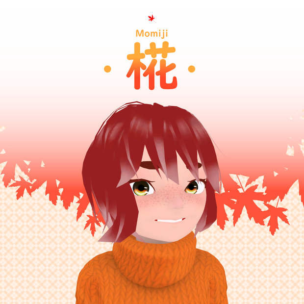 【VRC】オリジナル3Dモデル「椛-Momiji-」
