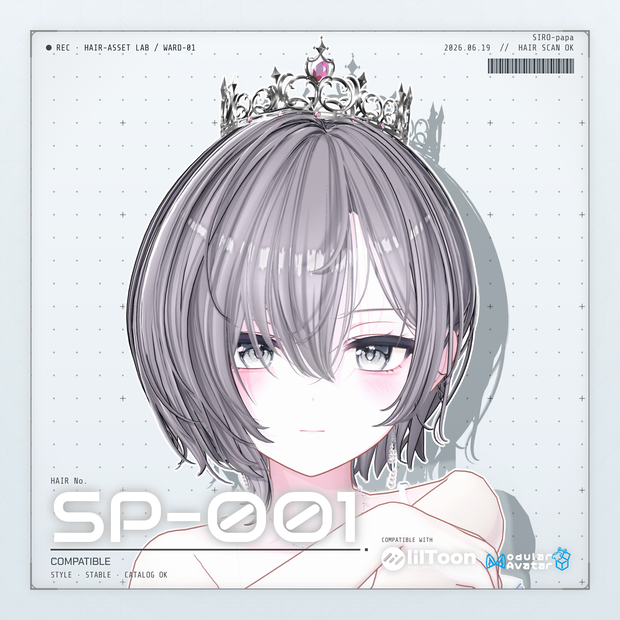 【13 avatars】【VRC Hair】SP-001 ボブヘア