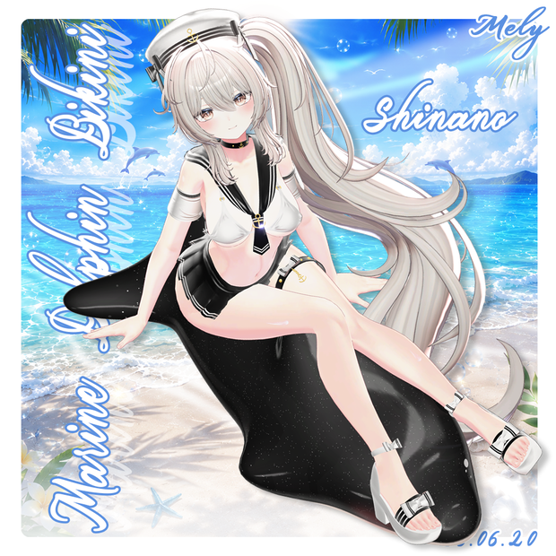 ⟦VRC 10アバター対応⟧ ⚓ Marine Dolphin Bikini 🐬 ♥ 10Avatar ♥