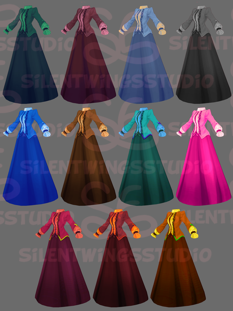 Vroid Texture - Vintage Dress Pack