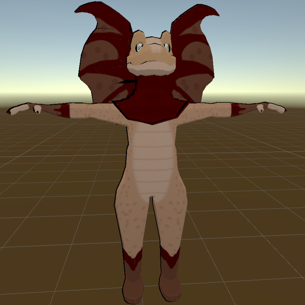 Frilled Neck Lizard VR Chat Avatar Base