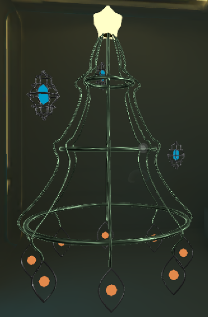 メタリックなクリスマスツリー