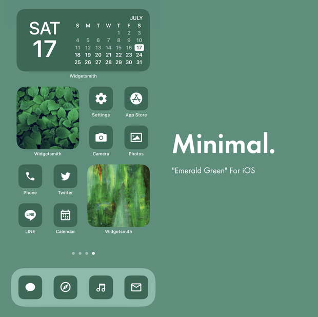 iPhone Icon - Emerald Green【24年6月更新】