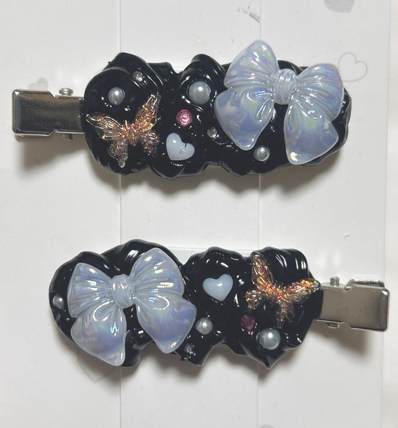 ＊ハンドメイド＊ホイップデコヘアピン♡ヘアクリップ【48】 ハンドメイド＊ホイップデコヘアピン♡ヘアクリップ【48】
