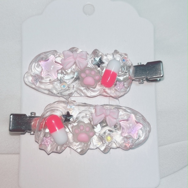 ホイップ ヘアピン ホイップデコ 前髪クリップ ハンドメイド