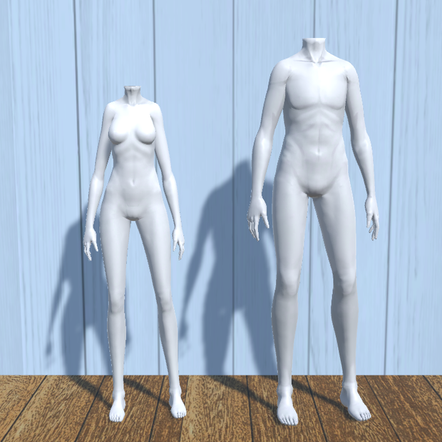 【無料】首無しマネキン【3Dモデル】