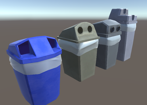 「リサイクルボックス」（自販機ゴミ箱 ）【3Dモデル】 