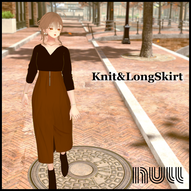 Knit&LongSkirt　