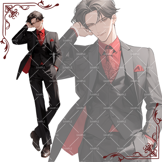 《No.26》立ち絵素材_ホスト_スーツ_男性