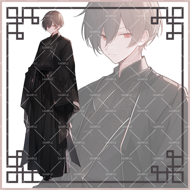 《No.72》立ち絵素材_和服_チャイナ_男性
