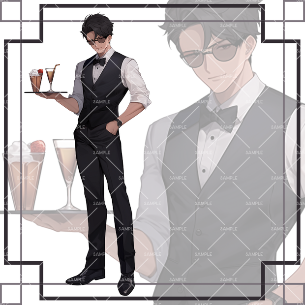 《No.91》立ち絵素材_バーテンダー_男性